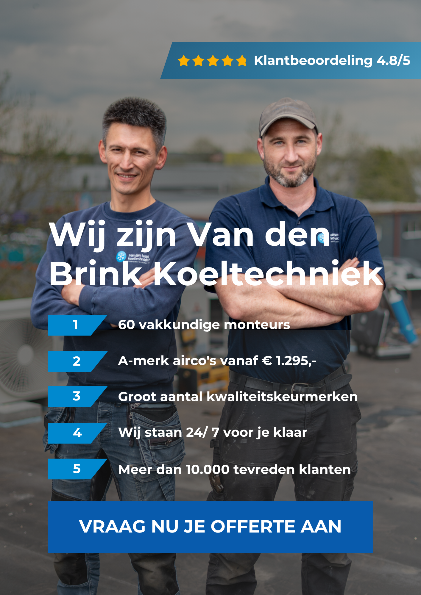 Wij zijn Van den Brink Koeltechniek - offerte